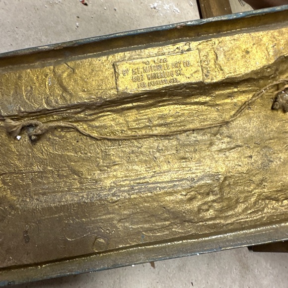 1928 AE Mitchell Art Co. Metal Plaque
"Earth No Sorrow Heaven Cannot Heal" - Picture 2 of 2